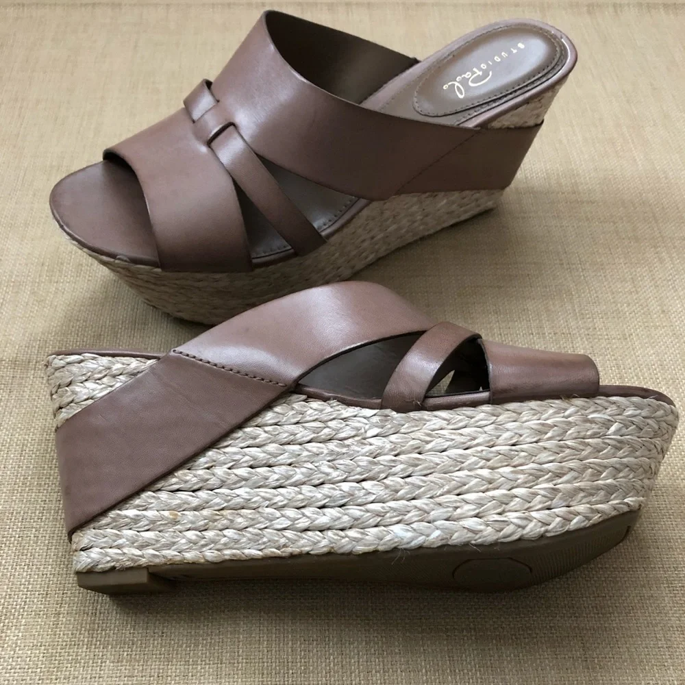 Studio Paolo Platform Wedge Sandals Heels